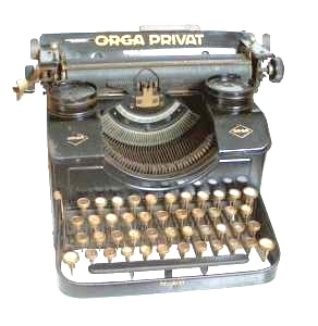 gr��eres Bild - Schreibmaschine Orga 1925