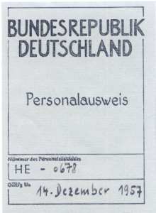 gr��eres Bild - Ausweis BRD Personal 1952