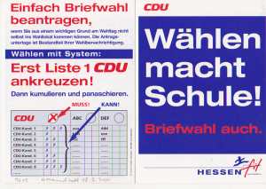 gr��eres Bild - Wahlzettel 2001 CDU Kommu