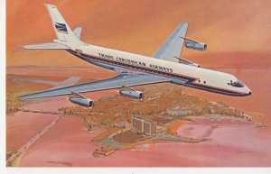gr��eres Bild - Postkarte Flugzeug DC  8